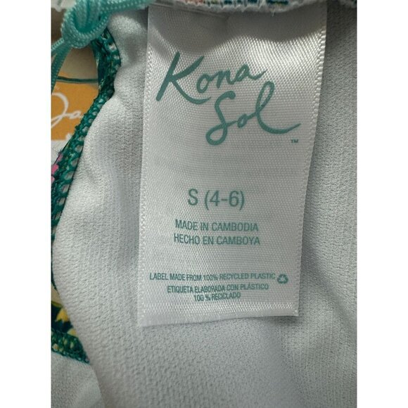 Kona Sol High Coverage Multicolored One Piece Women's Swimsuit Size S - Picture 9 of 11